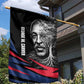 George Washington Carver Garden Flag with Tree Portrait Illustration, Nature Is the Greatest Teacher Quote - African Pride