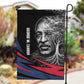 George Washington Carver Garden Flag with Tree Portrait Illustration, Nature Is the Greatest Teacher Quote - African Pride