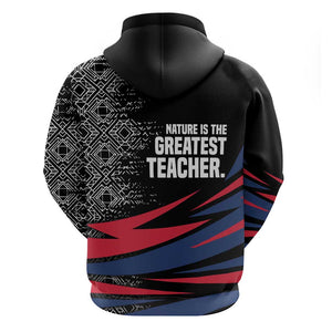 George Washington Carver Hoodie with Tree Portrait Illustration, Nature Is the Greatest Teacher Quote - African Pride