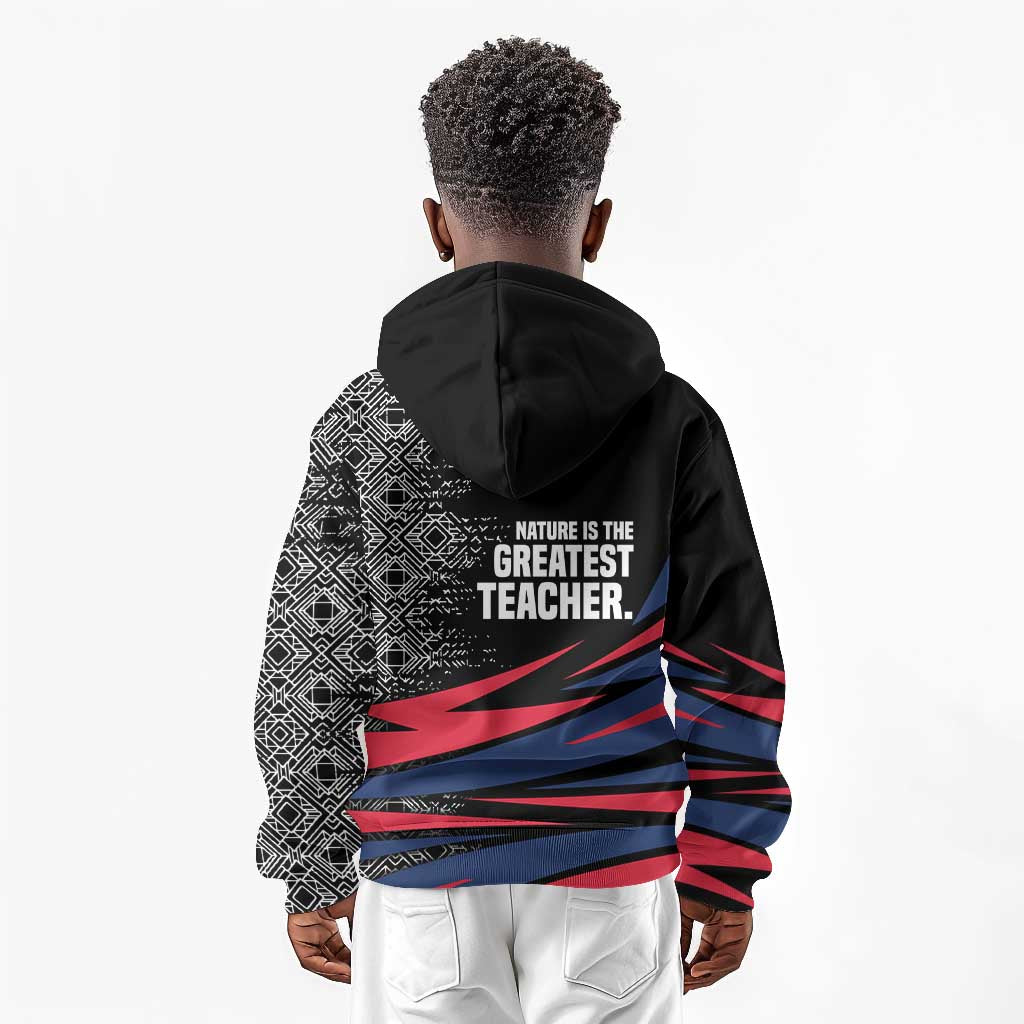 George Washington Carver Kid Hoodie with Tree Portrait Illustration, Nature Is the Greatest Teacher Quote - African Pride