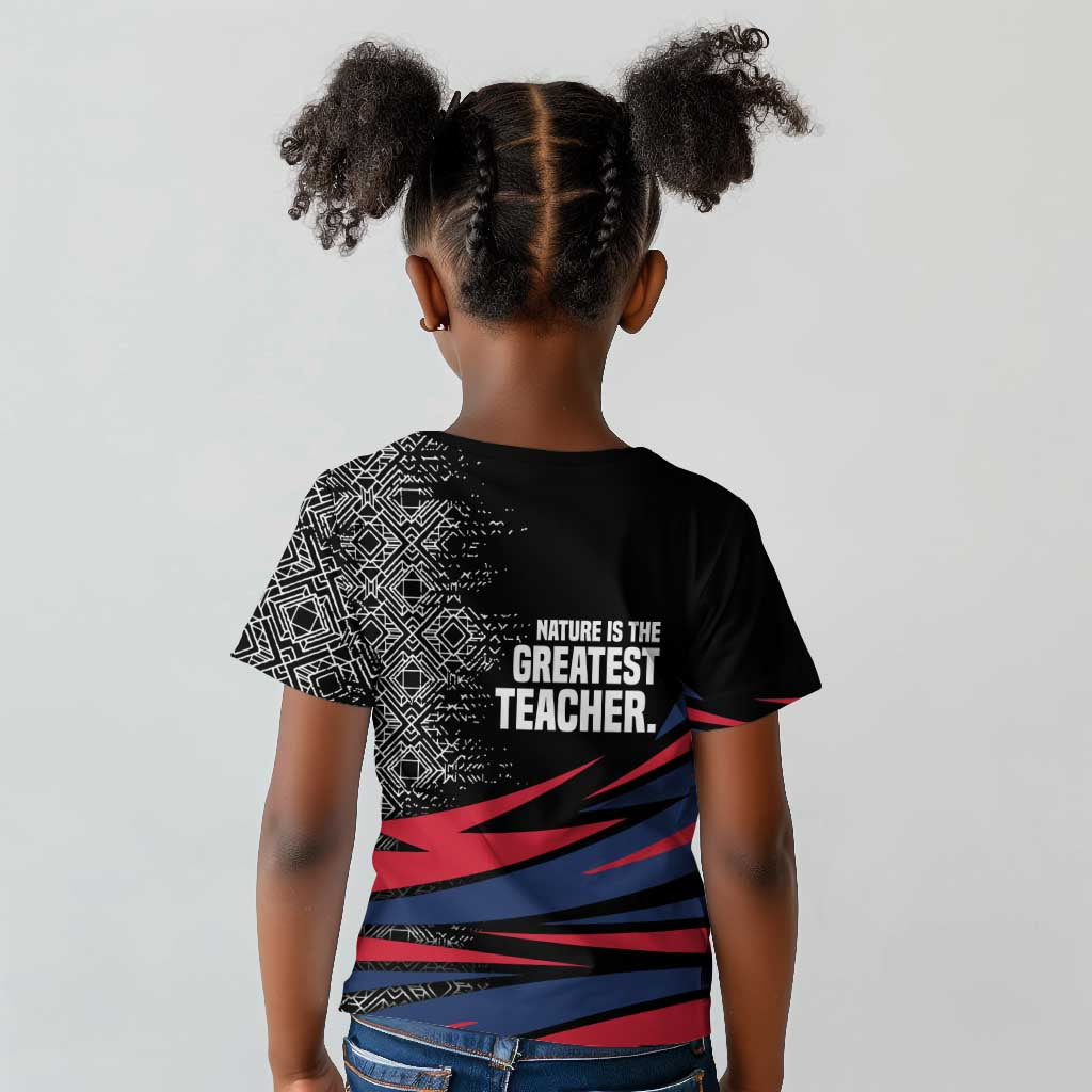 George Washington Carver Kid T shirt with Tree Portrait Illustration, Nature Is the Greatest Teacher Quote - African Pride