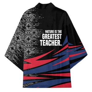George Washington Carver Kimono with Tree Portrait Illustration, Nature Is the Greatest Teacher Quote - African Pride