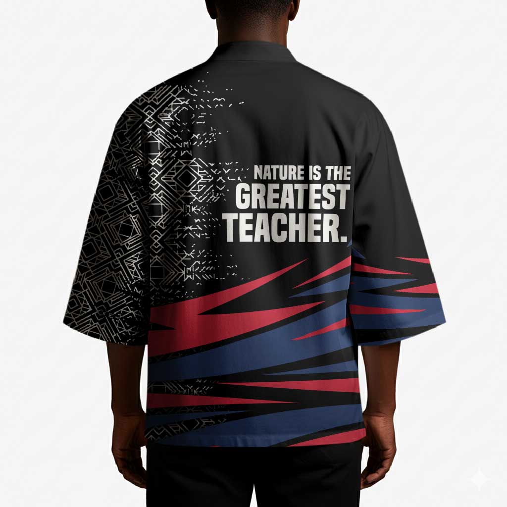 George Washington Carver Kimono with Tree Portrait Illustration, Nature Is the Greatest Teacher Quote - African Pride