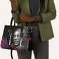 George Washington Carver Leather Bag with Tree Portrait Illustration, Nature Is the Greatest Teacher Quote - African Pride
