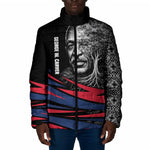 George Washington Carver Padded Jacket with Tree Portrait Illustration, Nature Is the Greatest Teacher Quote - African Pride