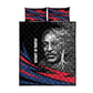 George Washington Carver Quilt Bed Set with Tree Portrait Illustration, Nature Is the Greatest Teacher Quote - African Pride
