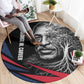 George Washington Carver Round Carpet with Tree Portrait Illustration, Nature Is the Greatest Teacher Quote - African Pride