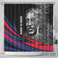 George Washington Carver Shower Curtain with Tree Portrait Illustration, Nature Is the Greatest Teacher Quote - African Pride
