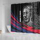 George Washington Carver Shower Curtain with Tree Portrait Illustration, Nature Is the Greatest Teacher Quote - African Pride