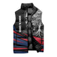 George Washington Carver Sleeveless Puffer Jacket with Tree Portrait Illustration, Nature Is the Greatest Teacher Quote - African Pride