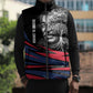 George Washington Carver Sleeveless Puffer Jacket with Tree Portrait Illustration, Nature Is the Greatest Teacher Quote - African Pride