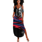 George Washington Carver Summer Maxi Dress with Tree Portrait Illustration, Nature Is the Greatest Teacher Quote - African Pride