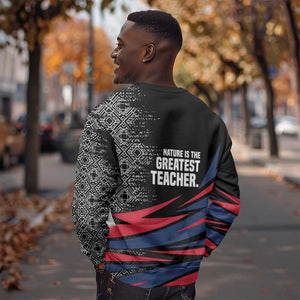 George Washington Carver Sweatshirt with Tree Portrait Illustration, Nature Is the Greatest Teacher Quote - African Pride