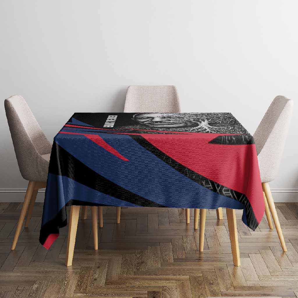 George Washington Carver Tablecloth with Tree Portrait Illustration, Nature Is the Greatest Teacher Quote - African Pride