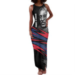 George Washington Carver Tank Maxi Dress with Tree Portrait Illustration, Nature Is the Greatest Teacher Quote - African Pride