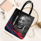 George Washington Carver Tote Bag with Tree Portrait Illustration, Nature Is the Greatest Teacher Quote - African Pride