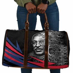 George Washington Carver Travel Bag with Tree Portrait Illustration, Nature Is the Greatest Teacher Quote - African Pride
