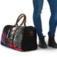 George Washington Carver Travel Bag with Tree Portrait Illustration, Nature Is the Greatest Teacher Quote - African Pride