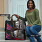 George Washington Carver Travel Bag with Tree Portrait Illustration, Nature Is the Greatest Teacher Quote - African Pride