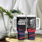 George Washington Carver Tumbler With Handle with Tree Portrait Illustration, Nature Is the Greatest Teacher Quote - African Pride