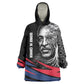 George Washington Carver Wearable Blanket Hoodie with Tree Portrait Illustration, Nature Is the Greatest Teacher Quote - African Pride