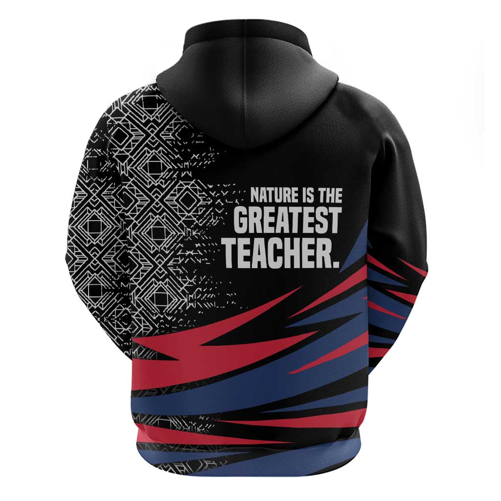 George Washington Carver Zip Hoodie with Tree Portrait Illustration, Nature Is the Greatest Teacher Quote - African Pride