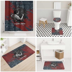Katherine Johnson Bathroom Set with Chalkboard Math Scene, Verify the Numbers Quote and Space Orbit - African Pride