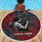 Katherine Johnson Beach Blanket with Chalkboard Math Scene, Verify the Numbers Quote and Space Orbit - African Pride