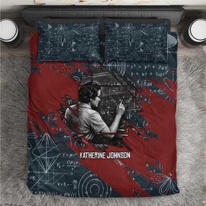 Katherine Johnson Bedding Set with Chalkboard Math Scene, Verify the Numbers Quote and Space Orbit - African Pride
