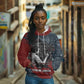 Katherine Johnson Hoodie with Chalkboard Math Scene, Verify the Numbers Quote and Space Orbit - African Pride