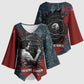 Katherine Johnson Kimono Sleeve Blouse with Chalkboard Math Scene, Verify the Numbers Quote and Space Orbit - African Pride
