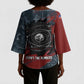 Katherine Johnson Kimono Sleeve Blouse with Chalkboard Math Scene, Verify the Numbers Quote and Space Orbit - African Pride