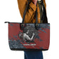 Katherine Johnson Leather Tote Bag with Chalkboard Math Scene, Verify the Numbers Quote and Space Orbit - African Pride