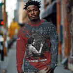 Katherine Johnson Long Sleeve Shirt with Chalkboard Math Scene, Verify the Numbers Quote and Space Orbit - African Pride