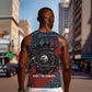 Katherine Johnson Men Tank Top with Chalkboard Math Scene, Verify the Numbers Quote and Space Orbit - African Pride
