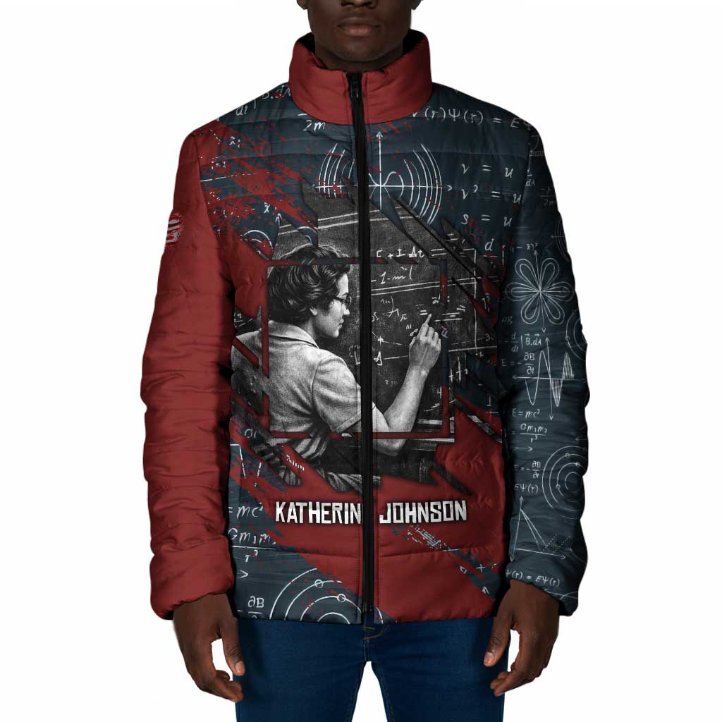 Math Jacket Katherine Johnson Padded Jacket with Chalkboard Math Scene, Verify the ...