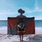 Katherine Johnson Sarong with Chalkboard Math Scene, Verify the Numbers Quote and Space Orbit - African Pride
