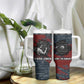 Katherine Johnson Tumbler With Handle with Chalkboard Math Scene, Verify the Numbers Quote and Space Orbit - African Pride