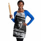Katherine Johnson Apron with Orbital Space Portrait, Historic NASA Launch Dates and Physics - African Pride