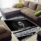 Katherine Johnson Area Rug with Orbital Space Portrait, Historic NASA Launch Dates and Physics - African Pride