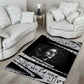 Katherine Johnson Area Rug with Orbital Space Portrait, Historic NASA Launch Dates and Physics - African Pride