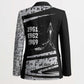 Katherine Johnson Blazer with Orbital Space Portrait, Historic NASA Launch Dates and Physics - African Pride