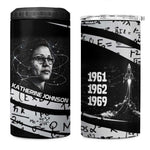 Katherine Johnson 4 in 1 Can Cooler Tumbler with Orbital Space Portrait, Historic NASA Launch Dates and Physics - African Pride