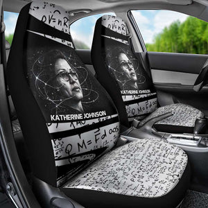 Katherine Johnson Car Seat Cover with Orbital Space Portrait, Historic NASA Launch Dates and Physics - African Pride