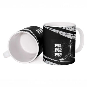 Katherine Johnson Ceramic Mug with Orbital Space Portrait, Historic NASA Launch Dates and Physics - African Pride