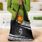 Katherine Johnson Grocery Bag with Orbital Space Portrait, Historic NASA Launch Dates and Physics - African Pride