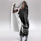 Katherine Johnson Hooded Blanket with Orbital Space Portrait, Historic NASA Launch Dates and Physics - African Pride