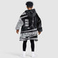 Katherine Johnson Kid Wearable Blanket Hoodie with Orbital Space Portrait, Historic NASA Launch Dates and Physics - African Pride