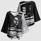 Katherine Johnson Kimono Sleeve Blouse with Orbital Space Portrait, Historic NASA Launch Dates and Physics - African Pride