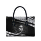 Katherine Johnson Leather Bag with Orbital Space Portrait, Historic NASA Launch Dates and Physics - African Pride